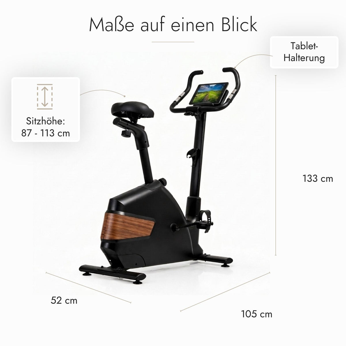 Kuipers E1 Ergometer in Schwarz – Ansicht 2