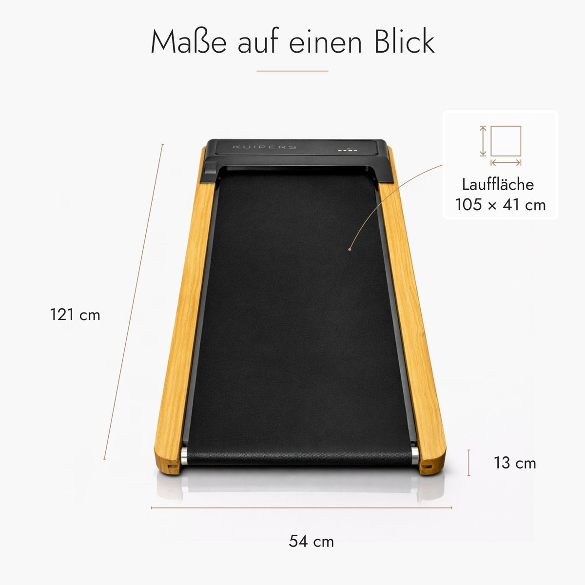 Kuipers Home Office Laufband K1 in heller Esche – Ansicht 3 #farbe_helle-esche