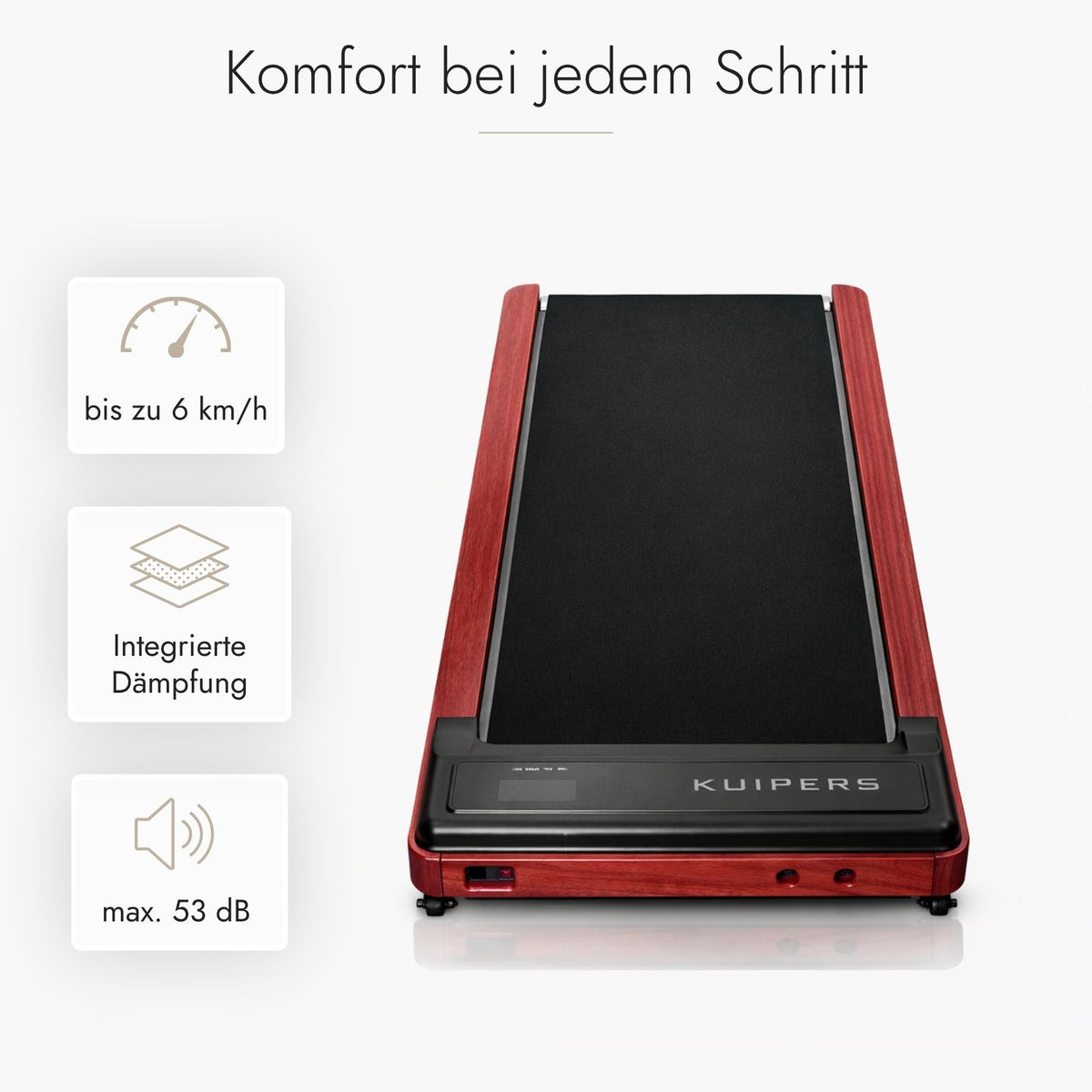Kuipers Home Office Laufband K1 in Kirsche – Ansicht 6 