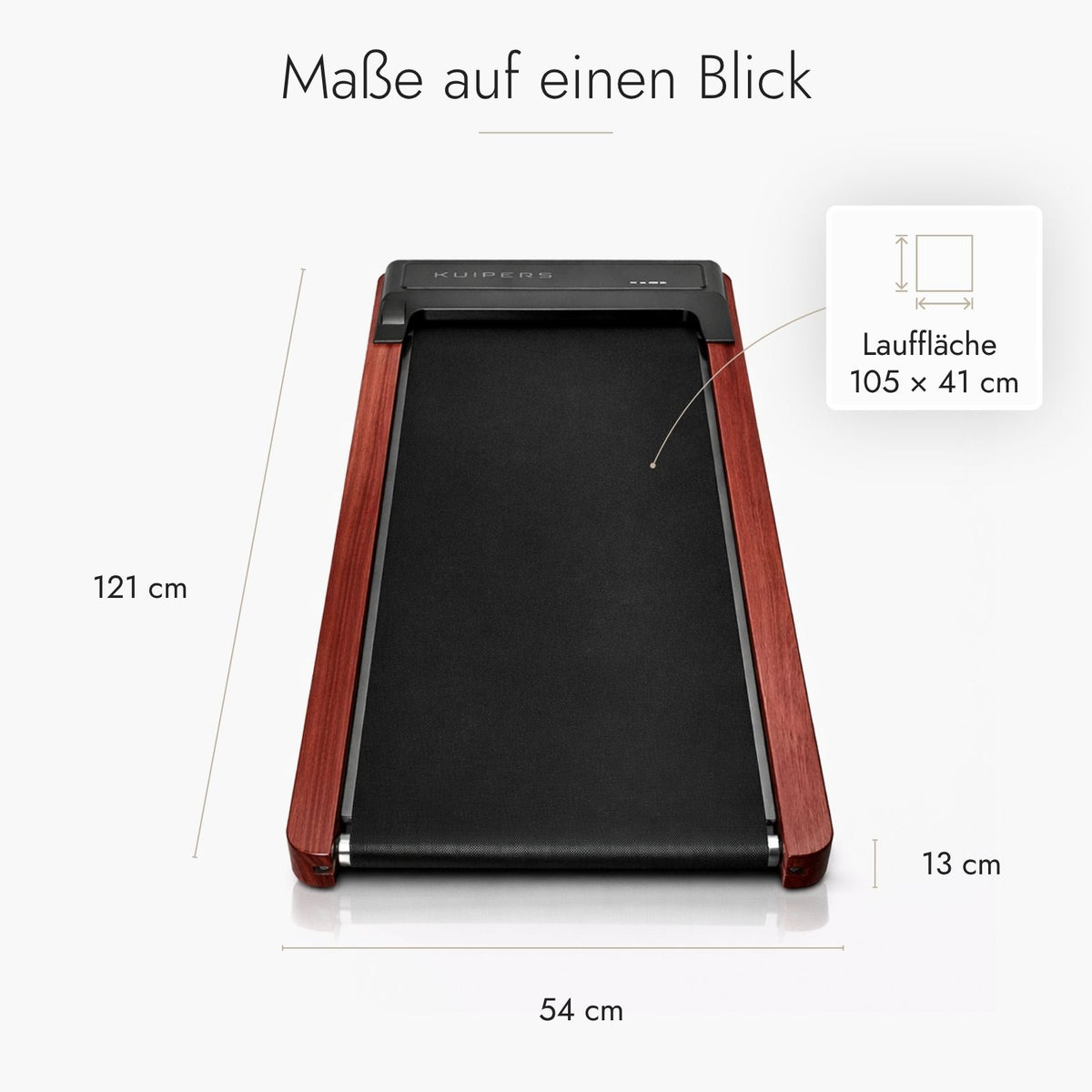 Kuipers Home Office Laufband K1 in Dunkle Esche – Ansicht 2 #farbe_dunkle-esche