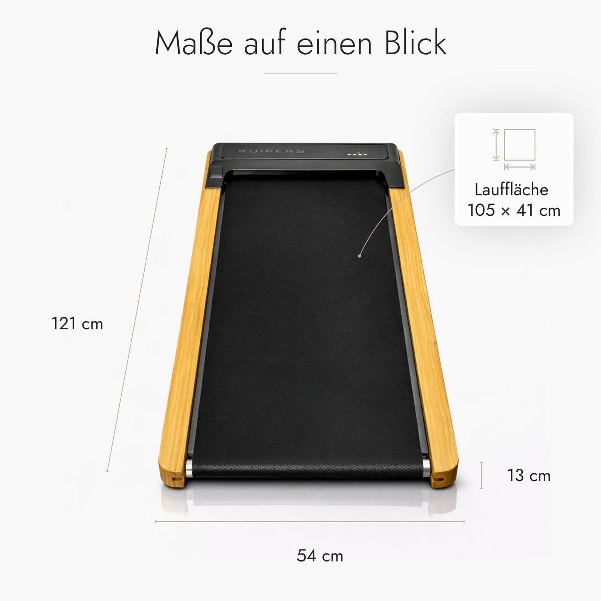 Kuipers Home Office Laufband K1 in Helle Esche – Ansicht 3 