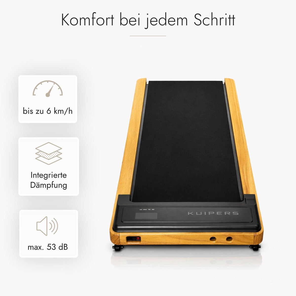 Kuipers Home Office Laufband K1 in Helle Esche – Ansicht 4 