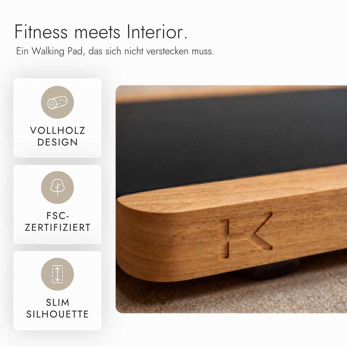 Kuipers Home Office Laufband K1 in Helle Esche – Ansicht 9 