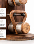 Kuipers Kettlebell Set aus Vollholz in Walnuss – Ansicht 4 