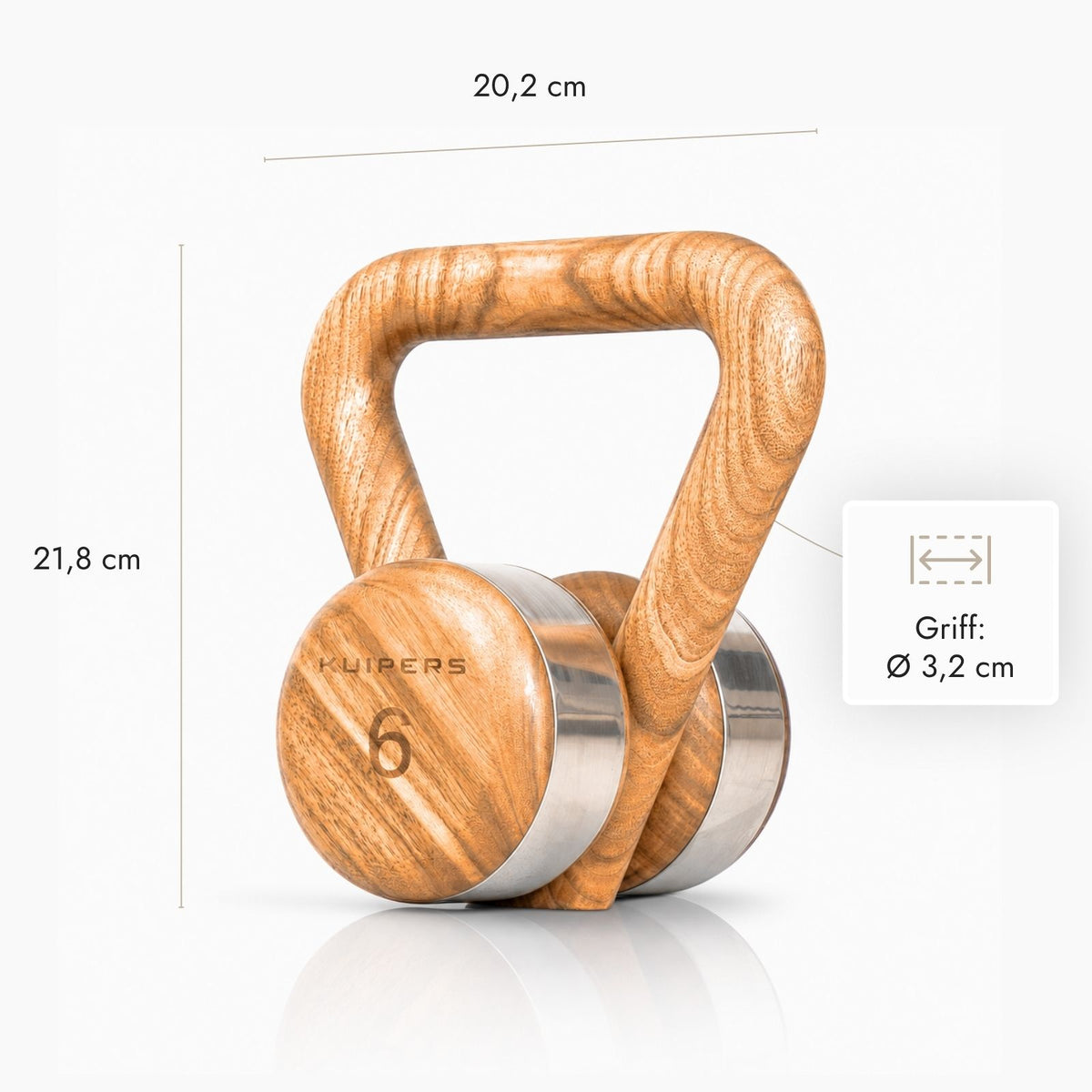 Kuipers Kettlebell Set aus Vollholz in Eiche – Ansicht 6 