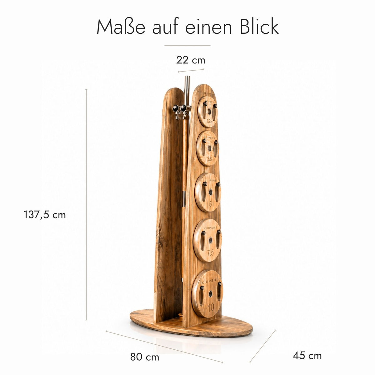 Kuipers Langhantel aus Vollholz in Eiche – Ansicht 2 #farbe_eiche