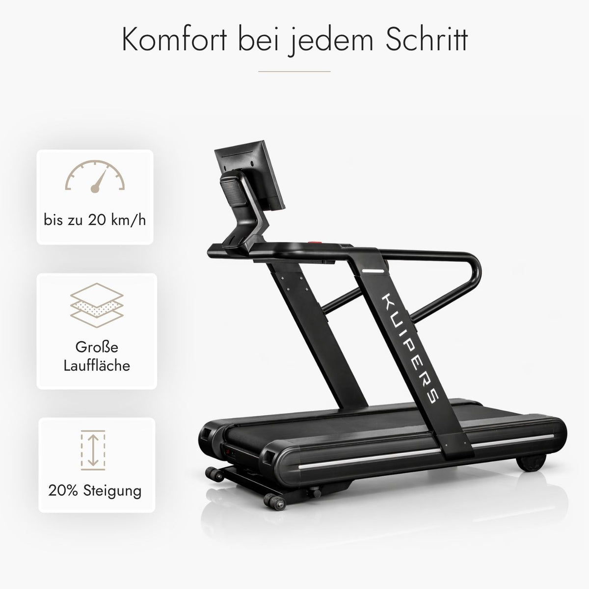 Kuipers P1 Laufband in Schwarz – Ansicht 4