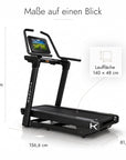 Kuipers P2 Laufband in Schwarz mit TFT-Display – Ansicht 3 