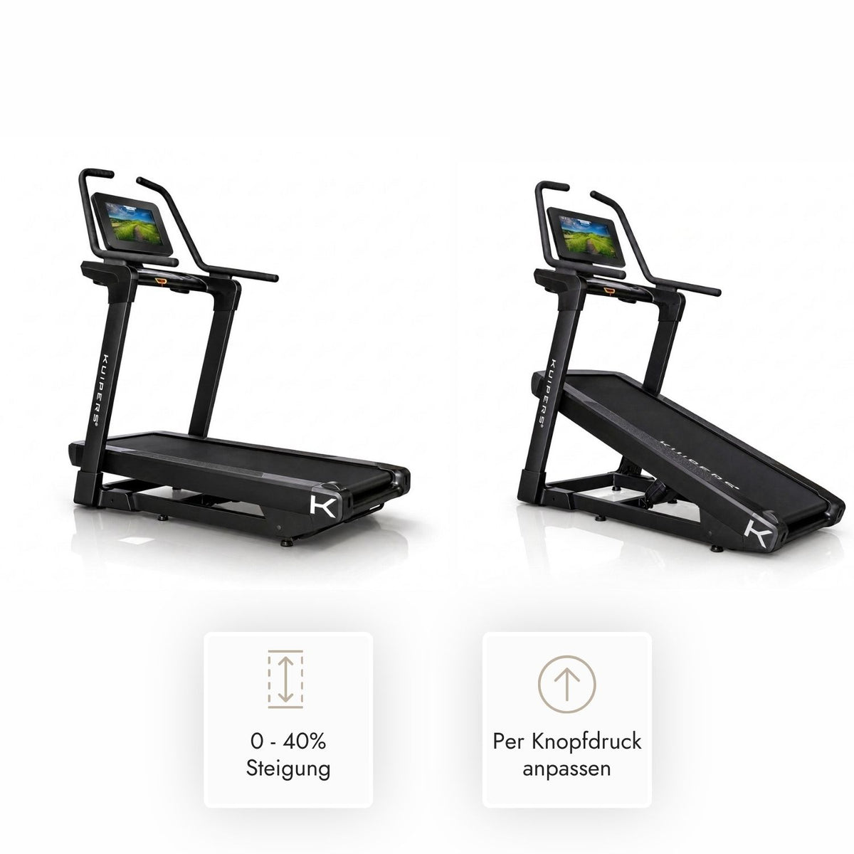 Kuipers P2 Laufband in Schwarz mit TFT-Display – Ansicht 5 