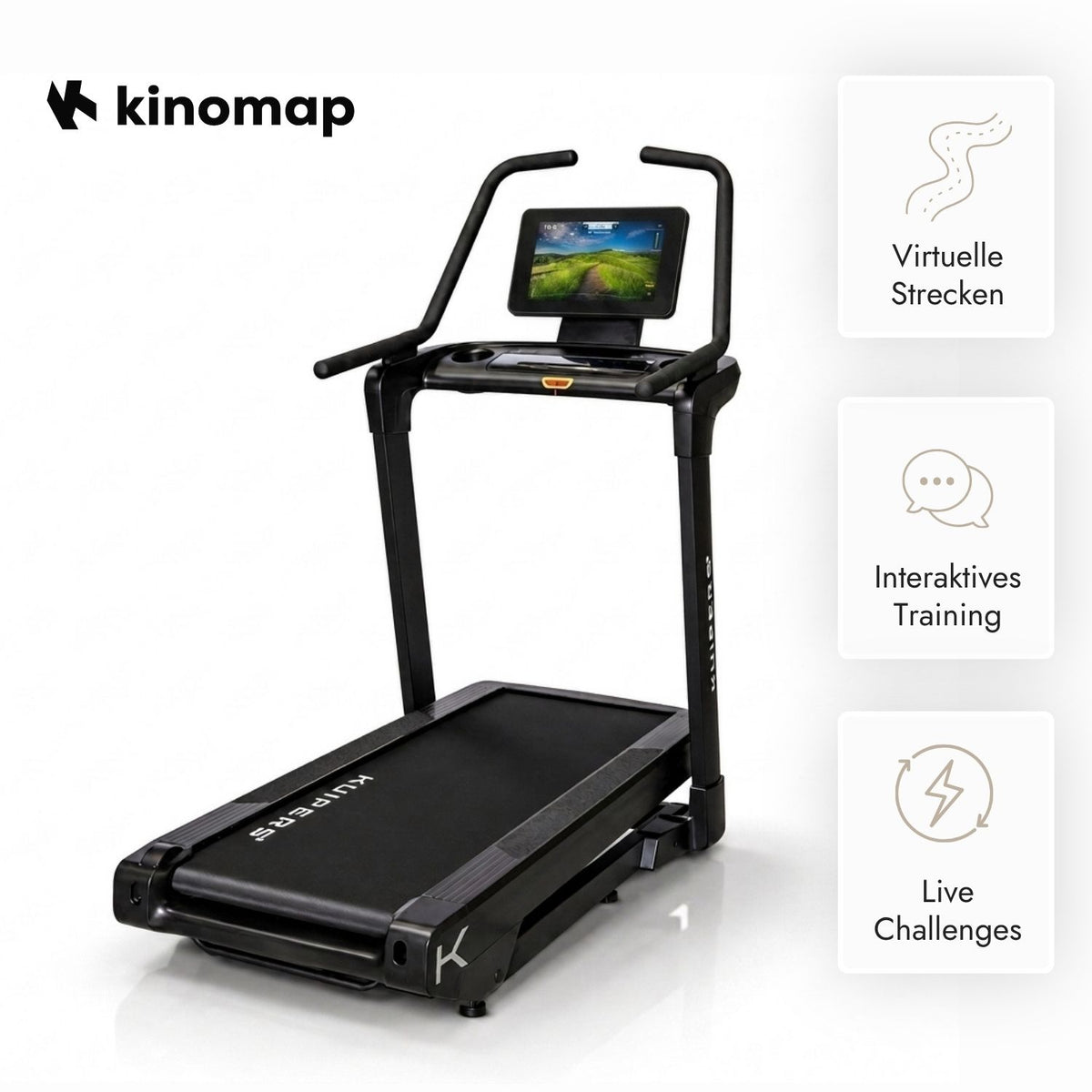 Kuipers P2 Laufband in Schwarz mit TFT-Display – Ansicht 8 