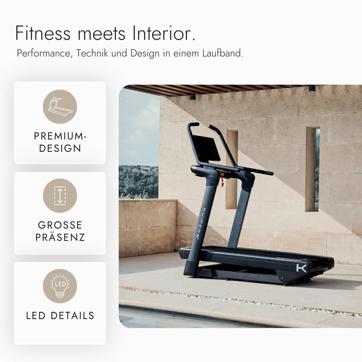 Kuipers P2 Laufband in Schwarz mit TFT-Display – Ansicht 9 