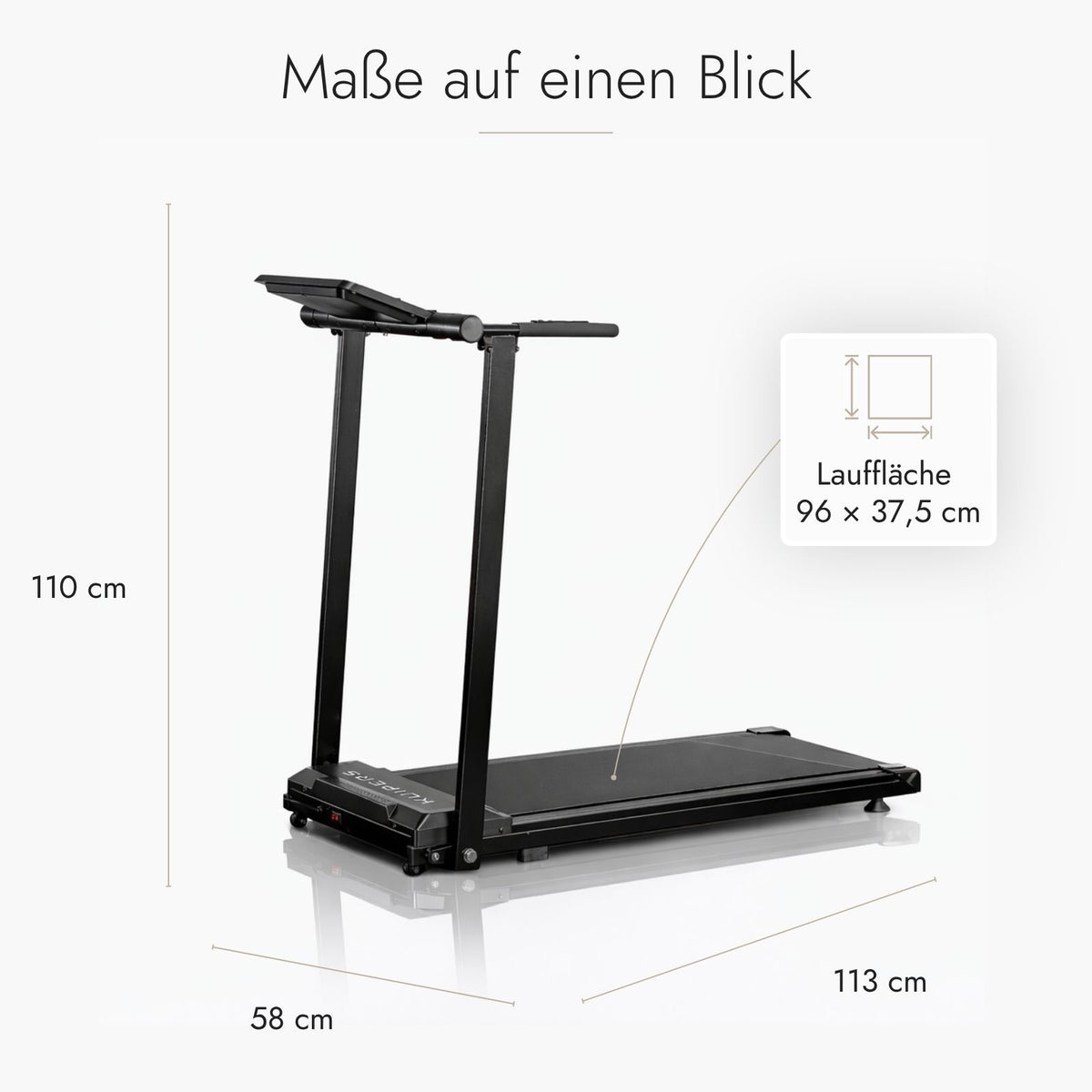 Kuipers R4 Laufband in Schwarz – Ansicht 3