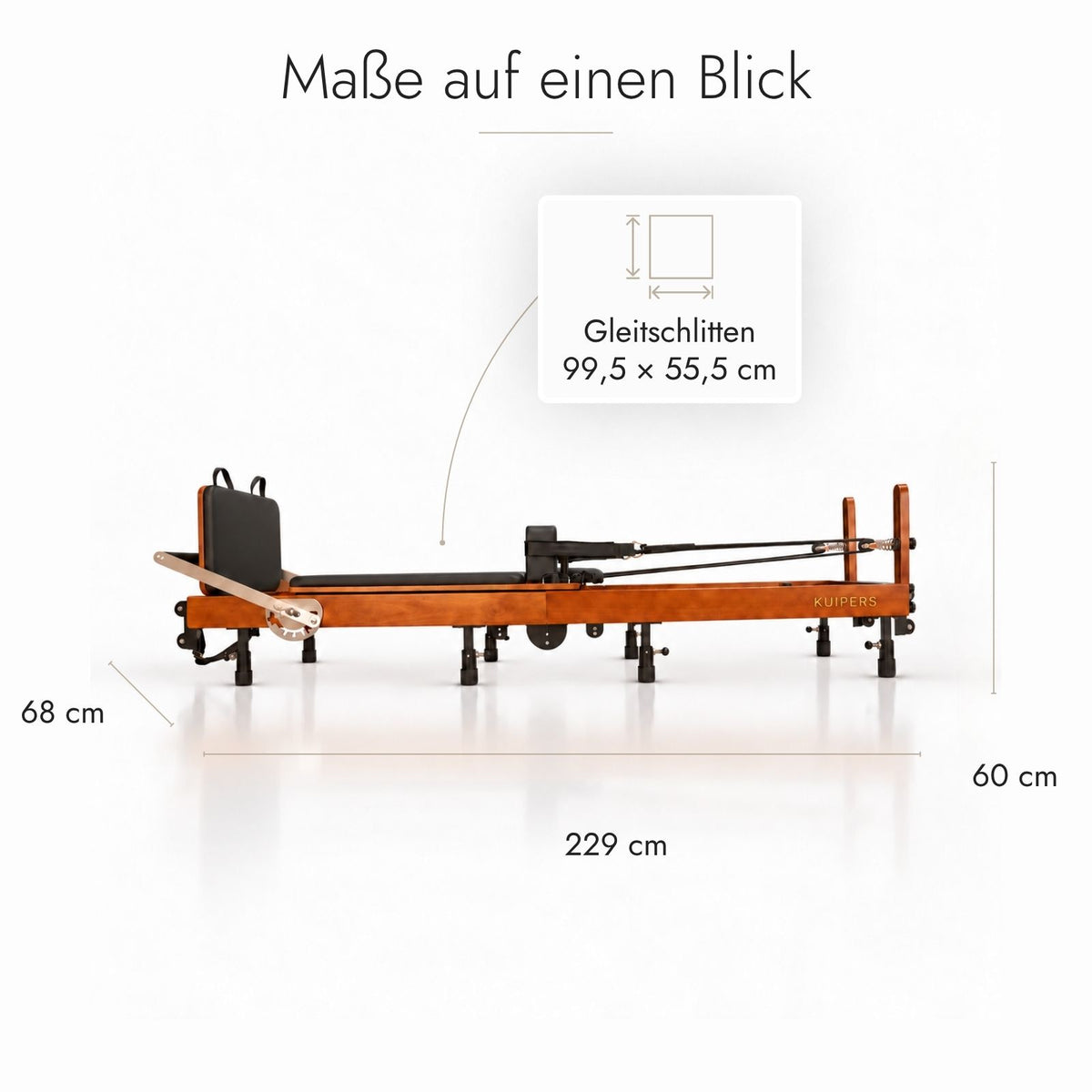 Kuipers Pilates Reformer in Dunkle Eiche – Ansicht 2 #farbe_dunkle-eiche