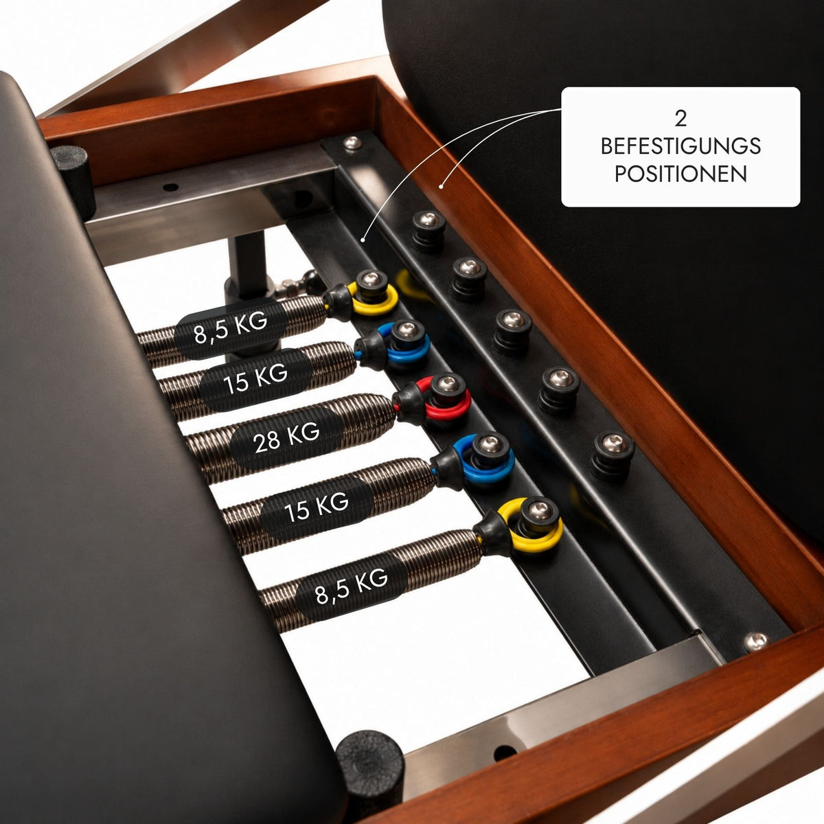 Kuipers Pilates Reformer in Dunkle Eiche – Ansicht 3 