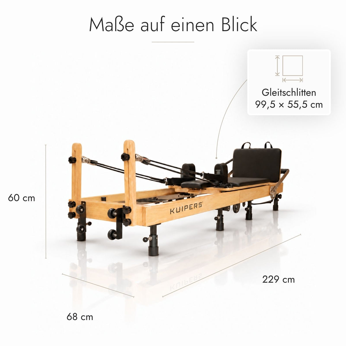 Kuipers Pilates Reformer in Helle Eiche – Ansicht 2 #farbe_helle-eiche