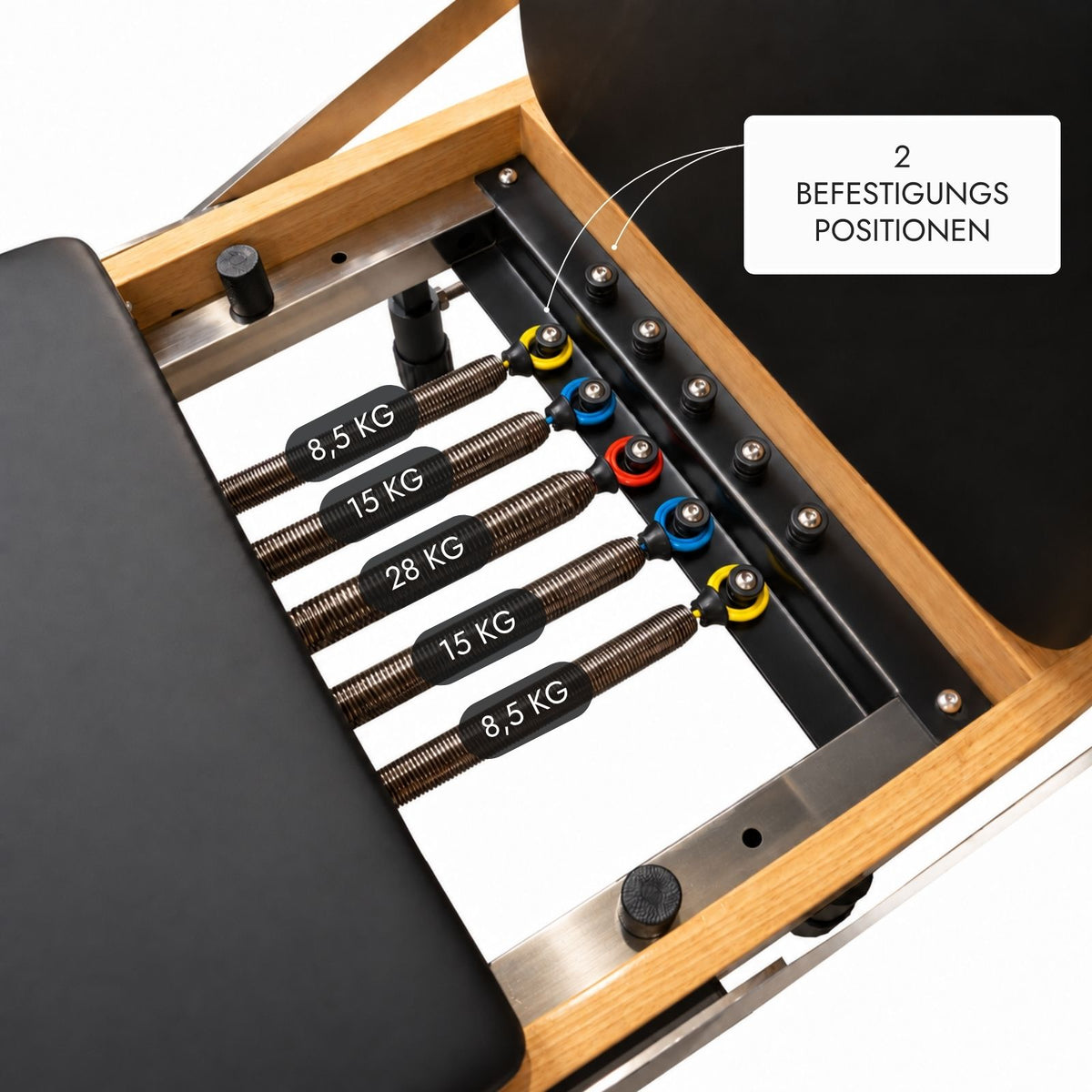 Kuipers Pilates Reformer in Helle Eiche – Ansicht 3 