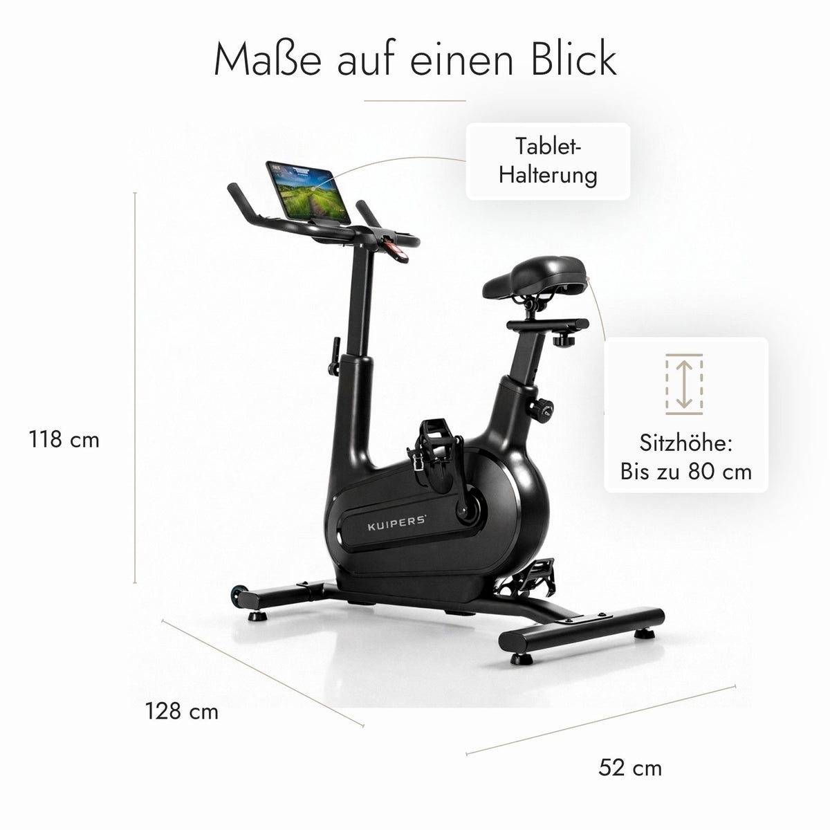 Kuipers S4 Indoor Bike in Schwarz – Ansicht 3