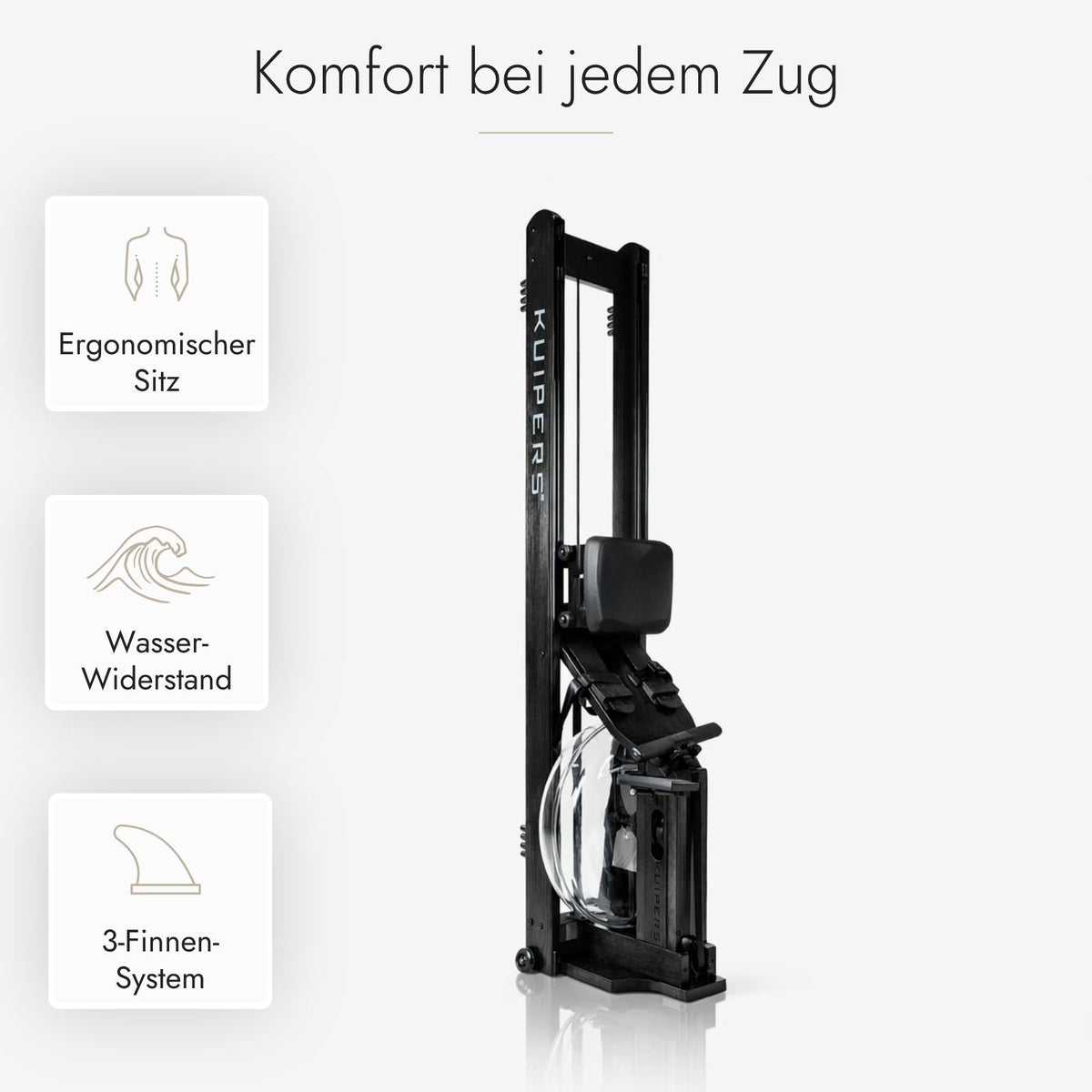 Kuipers AquaRower in Schwarze amerikanische Esche – Ansicht 4 