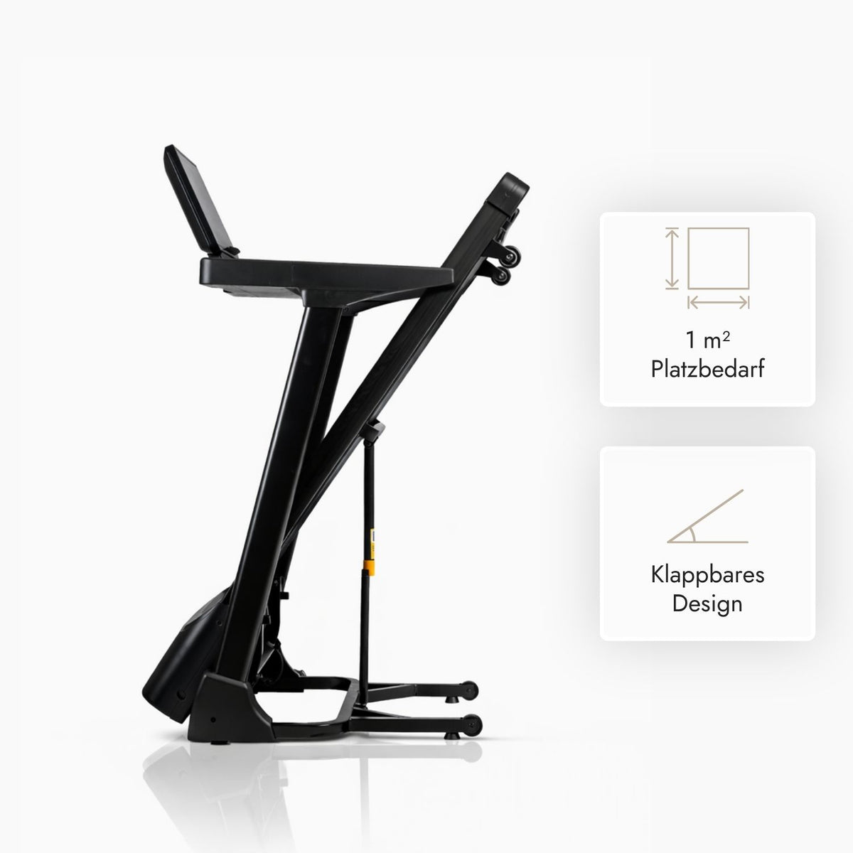 Kuipers R1 Laufband in Schwarze Esche mit LED-Display – Ansicht 3 