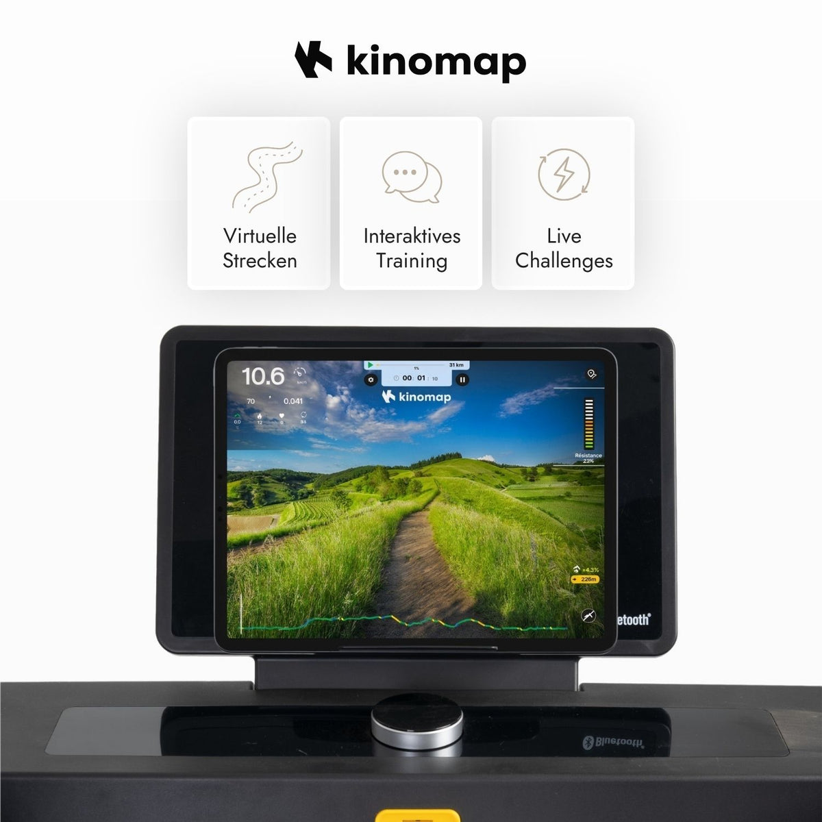 Kuipers R1 Laufband in Helle Kirsche mit LED-Display – Ansicht 6 