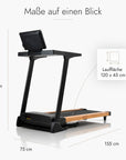 Kuipers R1 Laufband in Helle Esche mit TFT-Display – Ansicht 2 
