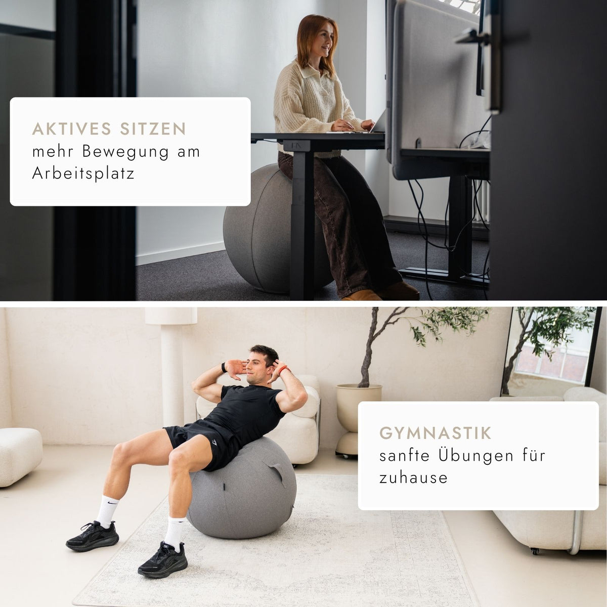 Kuipers Ergonomischer Sitz- und Gymnastikball in Grau – Ansicht 11