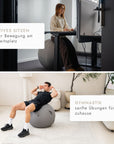 Kuipers Ergonomischer Sitz- und Gymnastikball in Grau – Ansicht 11