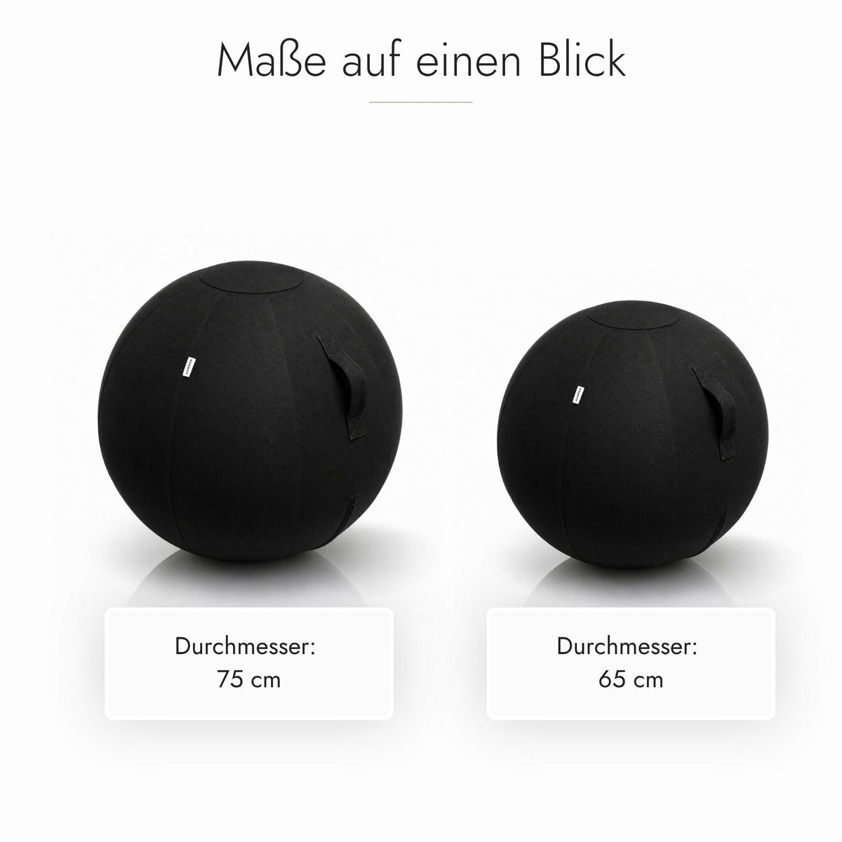 Kuipers Ergonomischer Sitz- und Gymnastikball in Schwarz – Ansicht 4 