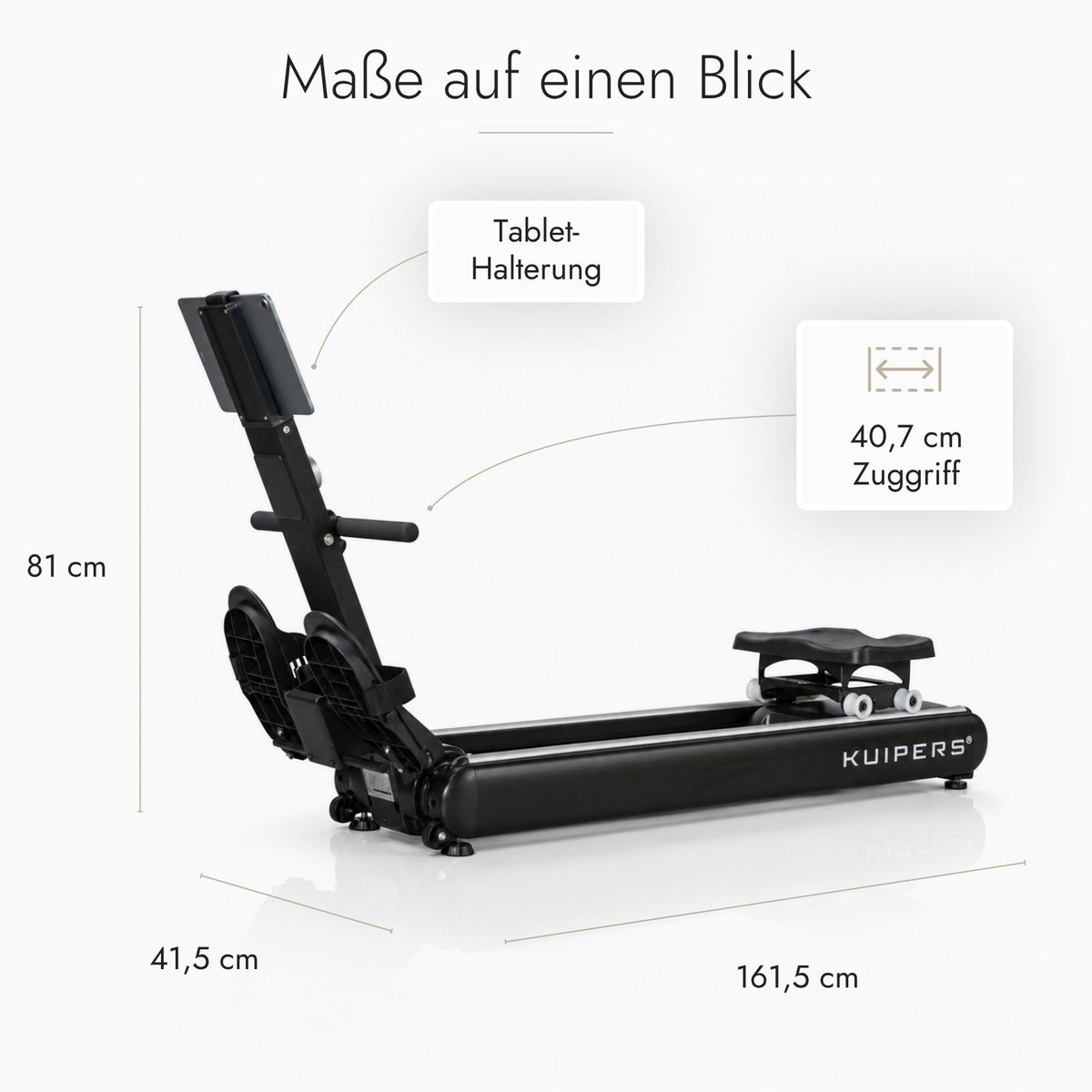 Kuipers Slim Rower in Schwarz – Ansicht 3
