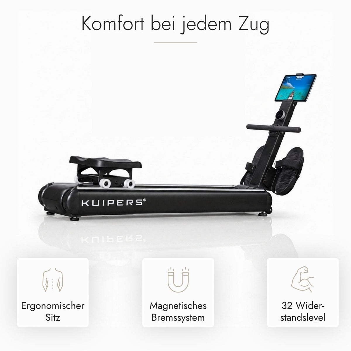 Kuipers Slim Rower in Schwarz – Ansicht 5