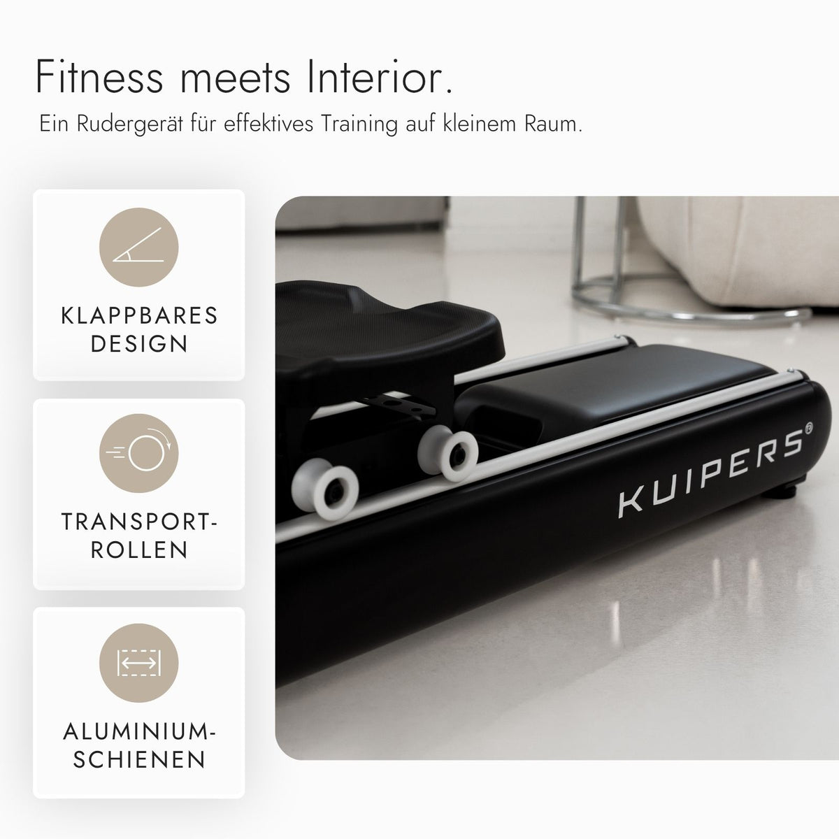Kuipers Slim Rower in Schwarz – Ansicht 10