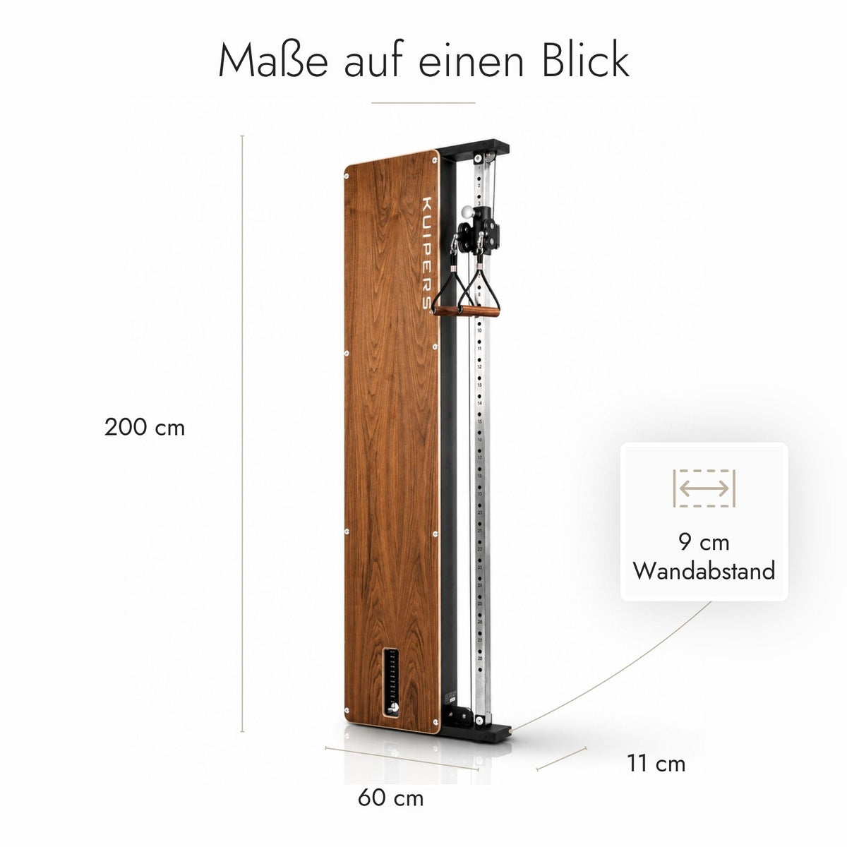 Kuipers Slim Seilzugturm in Walnuss – Ansicht 3 #farbe_walnuss
