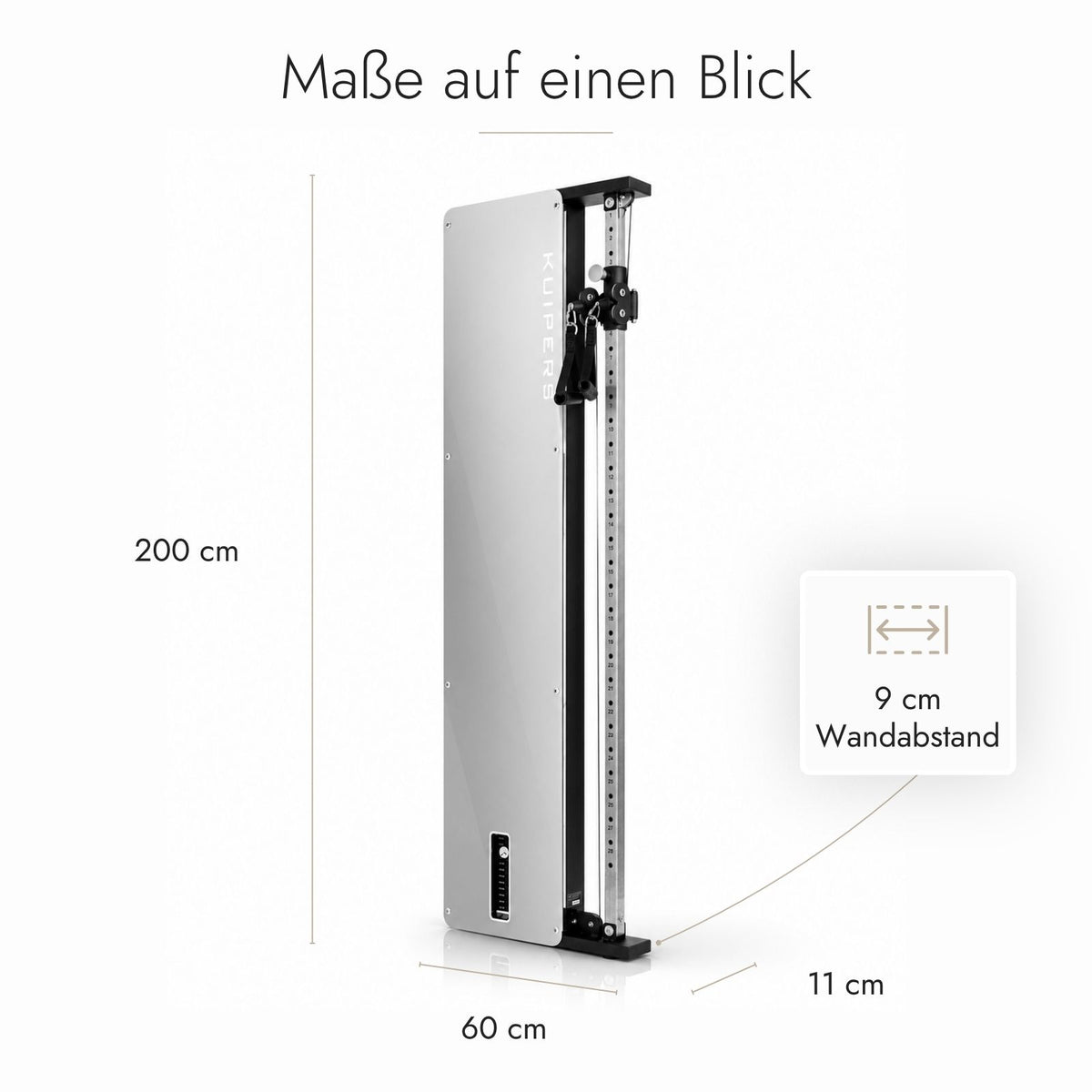 Kuipers Slim Seilzugturm in Edelstahl – Ansicht 2 #farbe_edelstahl
